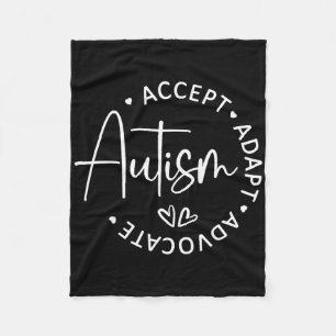 Akzeptieren Sie das Bewusstsein für Autismus Advoc Fleecedecke