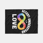 Akzeptieren Sie das Bewusstsein für Autismus in de Fleecedecke (Vorderseite (Horizontal))