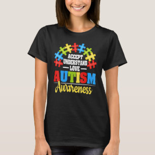 Akzeptieren Sie das Bewusstsein für die Autismus-L T-Shirt