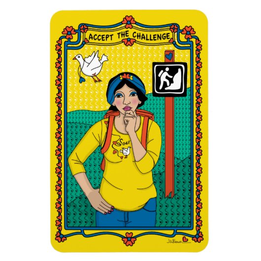 Akzeptieren Sie das Challenge_B_4x6 Kühlschrank Ma Magnet (Vertikal)