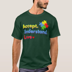 Akzeptieren Sie das Design der Autismus-Sensibilis T-Shirt