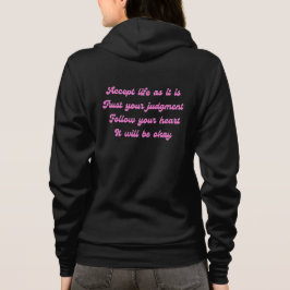 Akzeptieren Sie das Leben als retro-positives Zita Hoodie