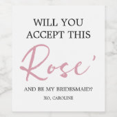 Akzeptieren Sie das Weinetikett dieser Rose (Einzelnes Label)