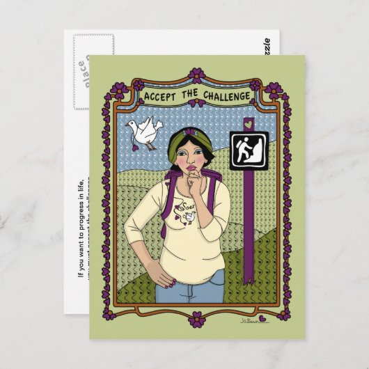 Akzeptieren Sie die Challenge_A_-Postkarte Postkarte (Vorne/Hinten)