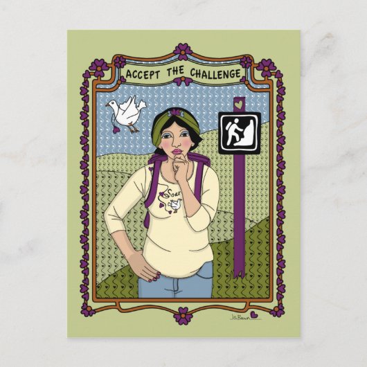 Akzeptieren Sie die Challenge_A_-Postkarte Postkarte (Vorderseite)