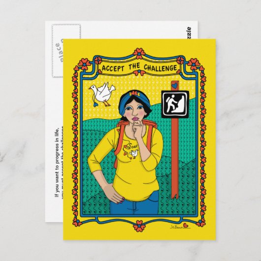 Akzeptieren Sie die Challenge_B_ Postkarte (Vorne/Hinten)