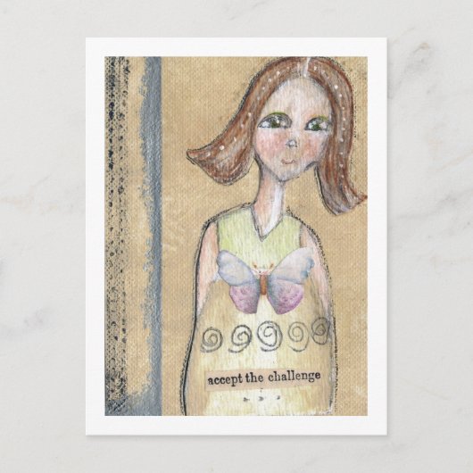 Akzeptieren Sie die Herausforderung Postkarte (Vorderseite)