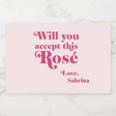 Akzeptieren Sie diese Rose Valentines | Galentine Schaumweinetikett (Einzelnes Label)
