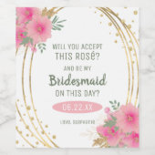 Akzeptieren Sie diesen Vorschlag von Rosé Bridesma Weinetikett (Einzelnes Label)