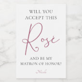 Akzeptieren Sie dieses Rosé Brautparty Vorschlag W Weinetikett (Einzelnes Label)
