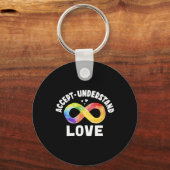 Akzeptieren Sie Liebe Autismus Bewusstsein ASD Inf Schlüsselanhänger (Rückseite)