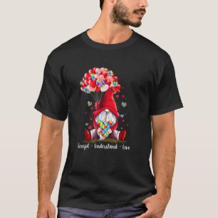 Akzeptieren Sie Liebe Autismus Bewusstsein Gnome V T-Shirt