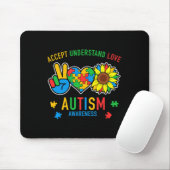 Akzeptieren Sie Liebe Autismus Bewusstsein Sonnenb Mousepad (Mit Mouse)