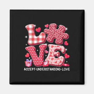 Akzeptieren Sie Liebe Autismus Bewusstsein Valenti Magnet