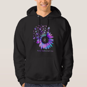 Akzeptieren Sie Liebe Autismus Lila Hologramm Sunf Hoodie