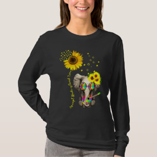 Akzeptieren Sie Liebe Elephant Sonnenblumenautismu T-Shirt