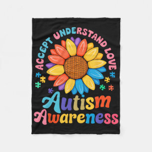 Akzeptieren Sie Liebe Funny Neurodiversity April Fleecedecke