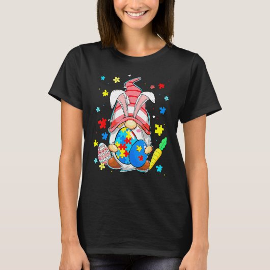 Akzeptieren Sie Liebe Gnome Autismus Bewusstsein O T-Shirt (Vorderseite)