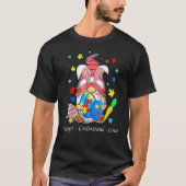 Akzeptieren Sie Liebe Gnome Autismus Bewusstsein O T-Shirt (Vorderseite)