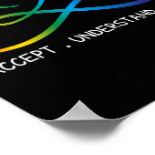 Akzeptieren Sie Liebe Neurovielfalt Unendlichkeit  Poster (Ecke)