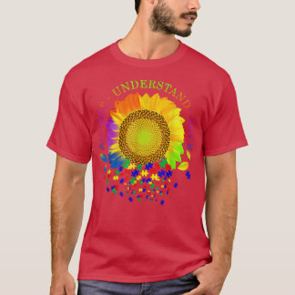 Akzeptieren Sie Liebe Sonnenblumenautismus Bewusst T-Shirt