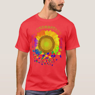 Akzeptieren Sie Liebe Sonnenblumenautismus Bewusst T-Shirt