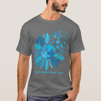 Akzeptieren Sie Liebe Sonnenblumenautismus Bewusst T-Shirt