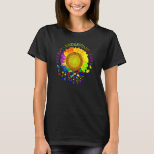Akzeptieren Sie Liebe Sonnenblumenautismus Bewusst T-Shirt