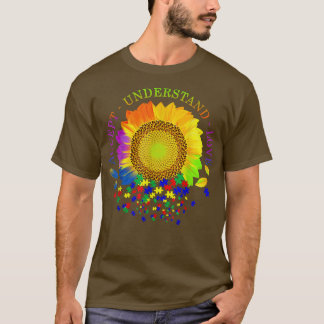 Akzeptieren Sie Liebe Sonnenblumenautismus Bewusst T-Shirt