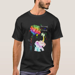Akzeptieren Sie verstehen, Elephant Daisy Puzzle A T-Shirt