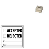 Akzeptiert/abgelehnt, zwei in eins gummistempel (Stempel)