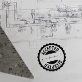 Akzeptiert, Buchhalter, kleine Unternehmen Gummistempel