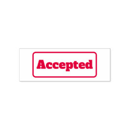 Akzeptierte Briefmarke von Bürounterlagen Permastempel