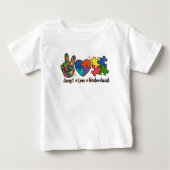 Akzeptierte Liebe - Bewusstsein für Autismus Baby T-shirt (Vorderseite)