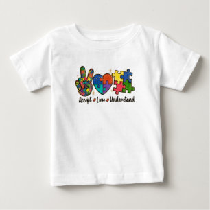 Akzeptierte Liebe - Bewusstsein für Autismus Baby T-shirt