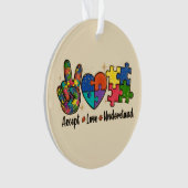 Akzeptierte Liebe - Bewusstsein für Autismus Ornament (Vorderseite)