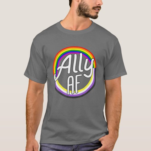 AL AF Nicht binärer Flag Enby NB Equality LGBT Pri T-Shirt (Vorderseite)