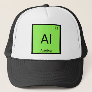 Al - Algebra-Mathe-Chemie-Periodensystem-Symbol Truckerkappe