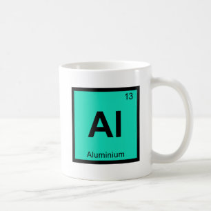 Al - Aluminium Chemie Periodensystem Symbol Kaffeetasse