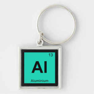 Al - Aluminium Chemie Periodisches Tabellensymbol Schlüsselanhänger