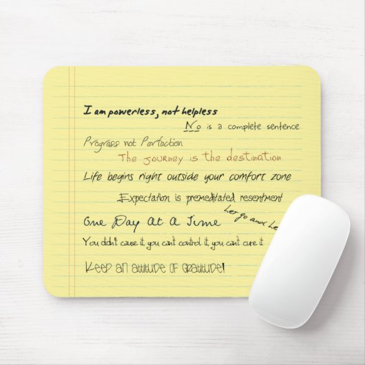 Al-anon Slogans motivierend Mousepad (Mit Mouse)