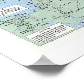 Al' Aqabah Jordan Karte 1993 Poster (Ecke)