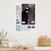 Al' Aqabah Jordan Karte 1993 Poster (Küche)