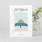Al-Aqsa Eid Mubarak Grußkarte Einladung (Stehend Vorderseite)
