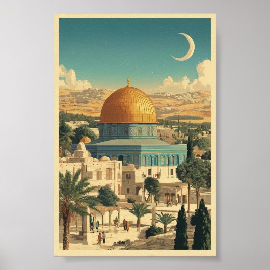 Al-Aqsa-Moschee - Ikonische islamische Architektur Poster (Vorne)