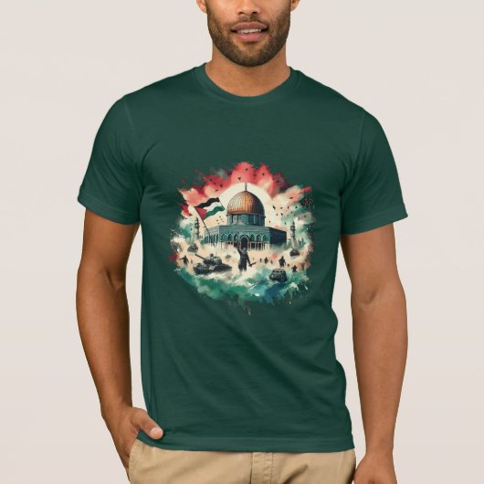 Al-Aqsa-Moschee, Rett Gaza - Vector T - Shirt Desi (Vorderseite)