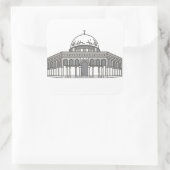 Al aqsa Moschee World Sehenswürdigkeit Quadratischer Aufkleber (Tasche)