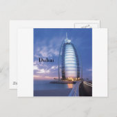 Al-arabisches Hotel Dubais Burj (durch St.K) Postkarte (Vorne/Hinten)