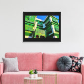 Al Balad Green Gebäude Leinwanddruck (Insitu (Wohnzimmer))