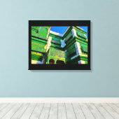 Al Balad Green Gebäude Leinwanddruck (Insitu (Holzboden))